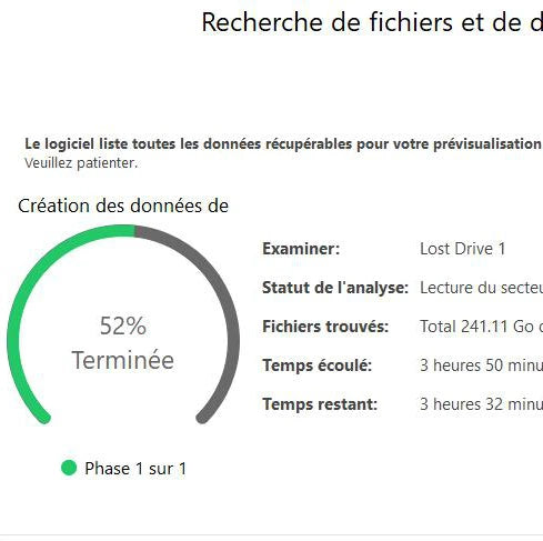 Récupération de données